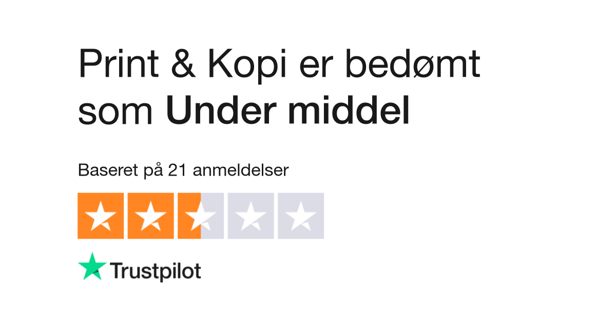 Anmeldelser af Print & Kopi | anmeldelser af www.kopibutikken.dk