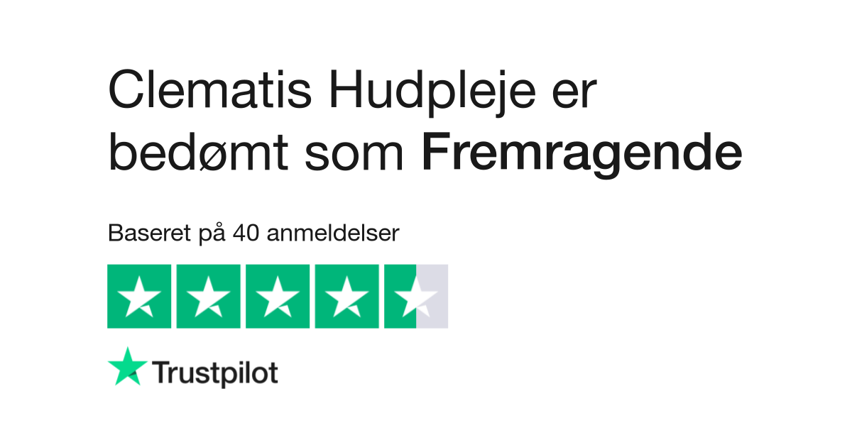 statsminister skibsbygning Forvirrede Anmeldelser af Clematis Hudpleje | Læs kundernes anmeldelser af  www.clematis-hudpleje.dk