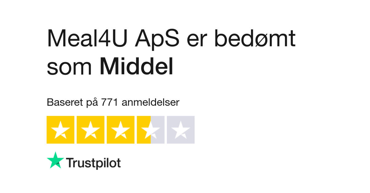Anmeldelser af | Læs kundernes anmeldelser af meal4u.dk