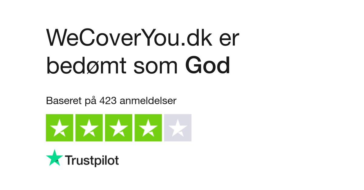 Måler Hals Plante træer Anmeldelser af WeCoverYou.dk | Læs kundernes anmeldelser af www.wecoveryou.dk  | 14 af 18