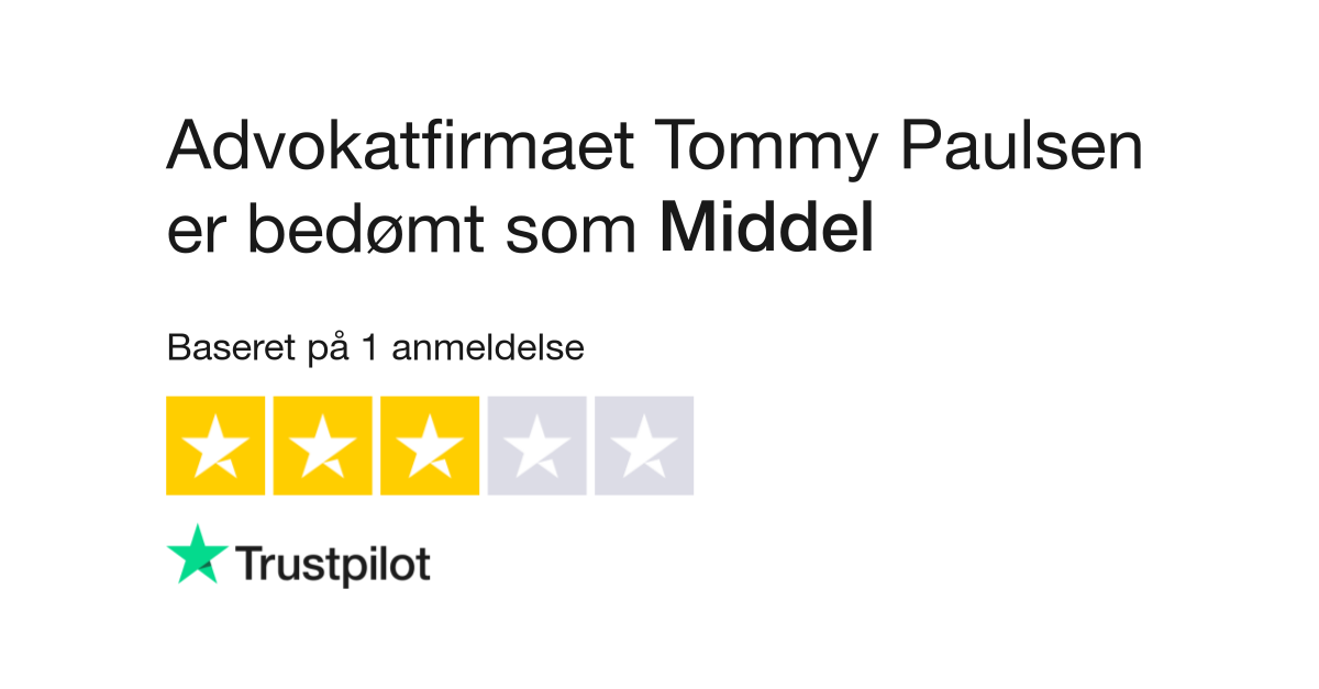medier scaring belønning Anmeldelser af Advokatfirmaet Tommy Paulsen | Læs kundernes anmeldelser af  hplaw.dk