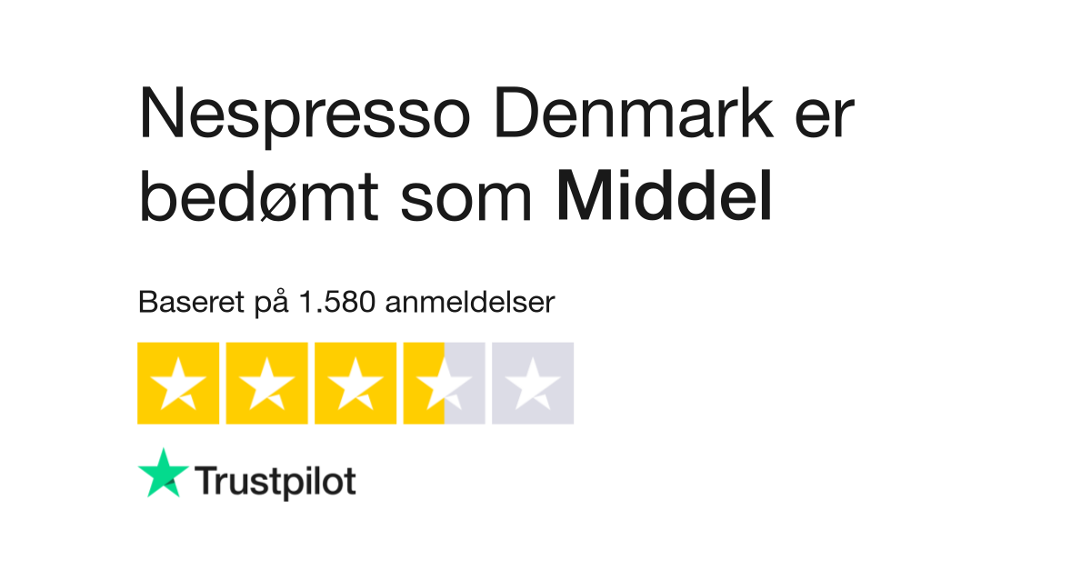Kontur Kanin Vejnavn Anmeldelser af Nespresso Denmark | Læs kundernes anmeldelser af nespresso .com/dk | 4 af 69