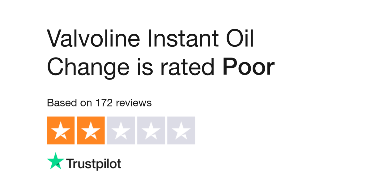 Valvoline Instant Oil Change Reviews | Read Customer Service Reviews of  