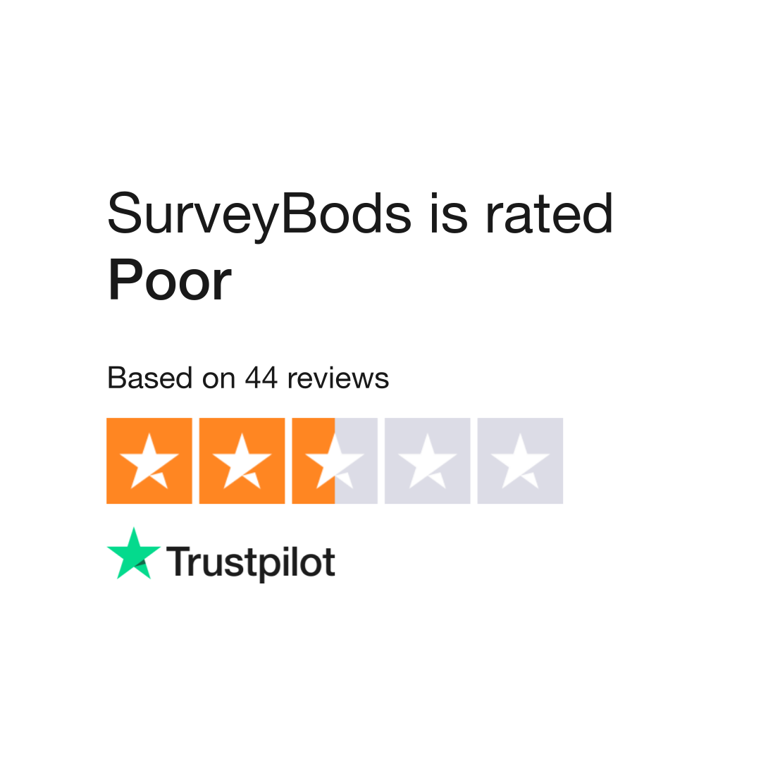 Read Customer Service Reviews of www.surveybods.com
