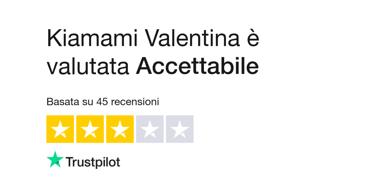 Kiamami Valentina  Leggi le recensioni dei servizi di www.kvstore.it