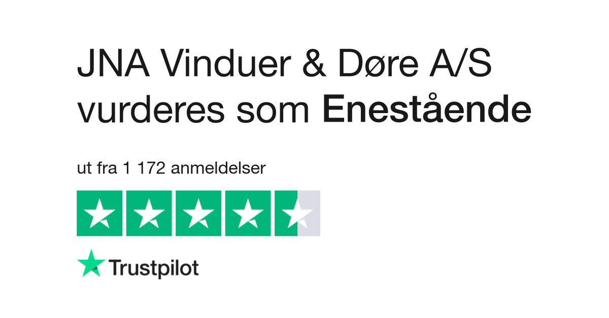 Anmeldelser av JNA Vinduer & Døre A/S Les av www.jna .dk