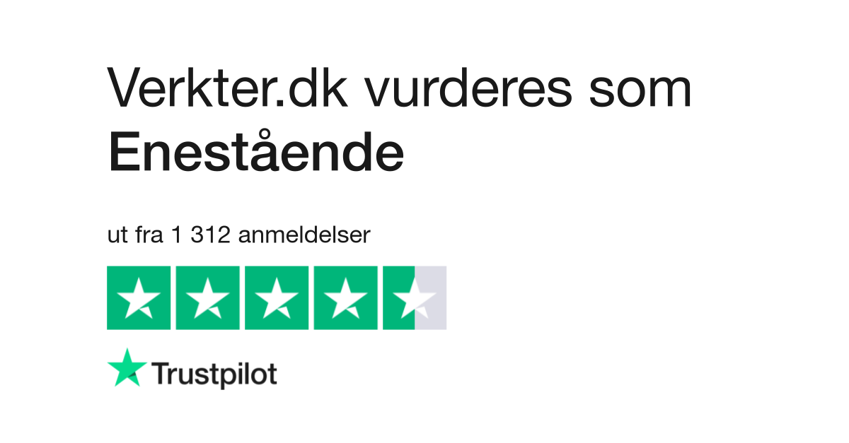 træt Læs overgive Anmeldelser av Verkter.dk | Les kundenes anmeldelser av verkter.dk