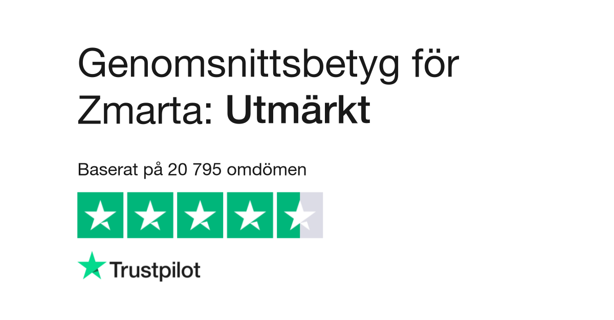 Zmarta Trustpilot Betyg / Rating